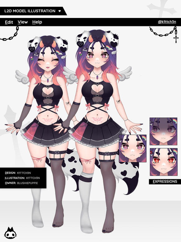 L2D Model &amp; Character Design for @Blushiepuppie