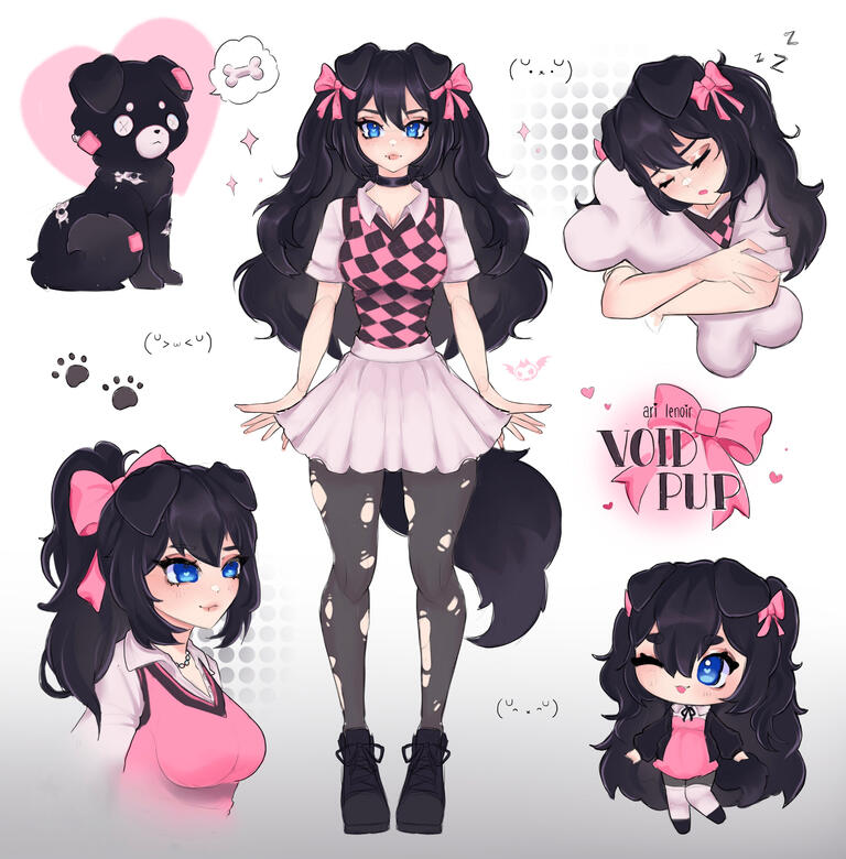 Skeb Style Sketch Page for @Voidpupzari