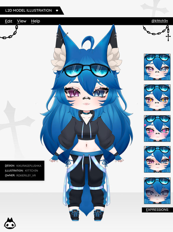Chibi L2D Model for @RoxieRiley_VR