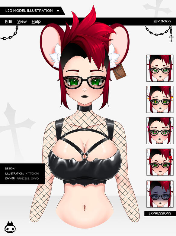 Halfbody L2D Model for @princess_ovvo