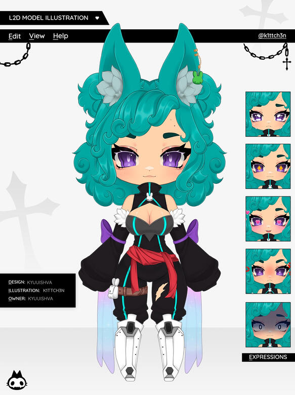 Chibi L2D Model for @kyuuishva
