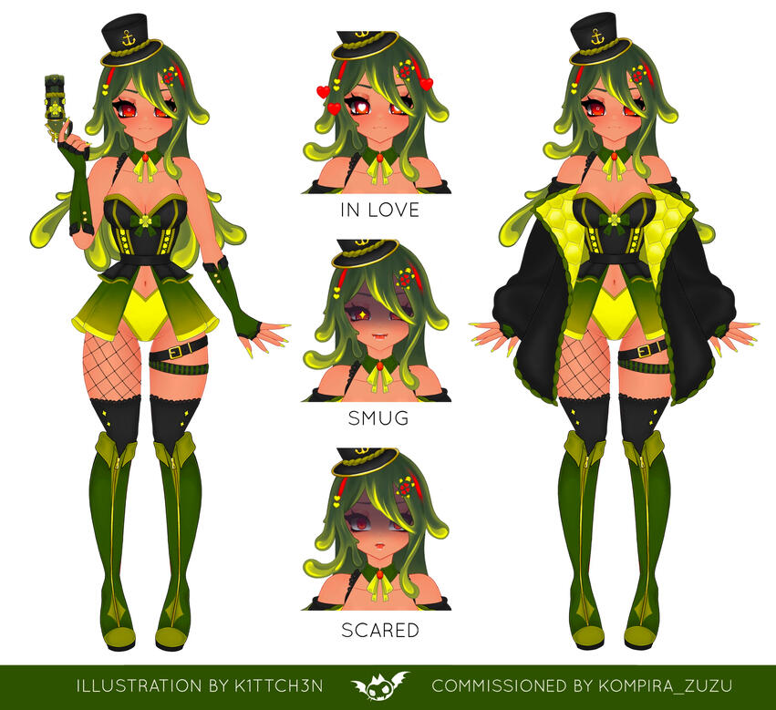 L2D Model &amp; Character Design for @kompira_zuzu